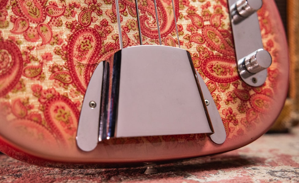 1968 Fender Pink Paisley Telecaster Bass Bridge Cover