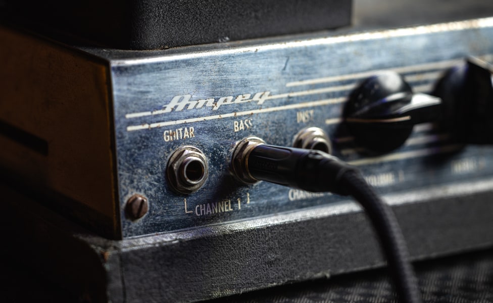 Ampeg B-15 Portaflex Bass Amp Head Inputs