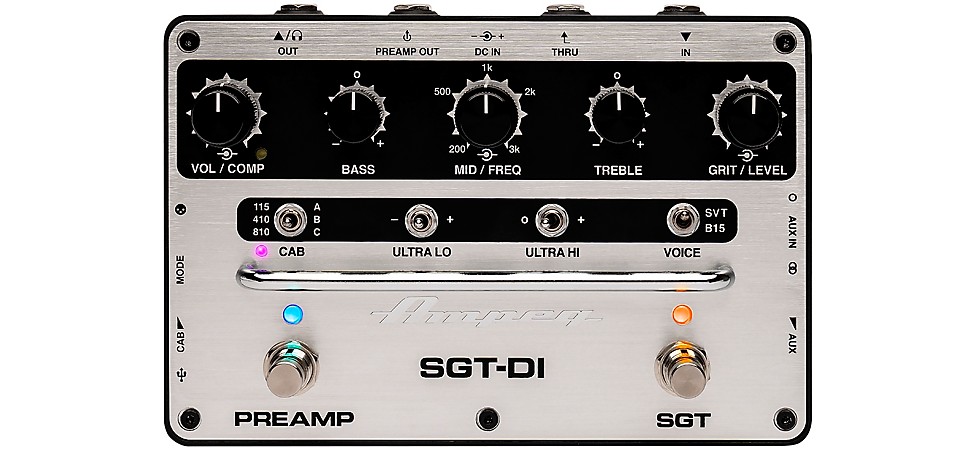 Ampeg SGT-DI All-in-One Bass Box Effects Pedal