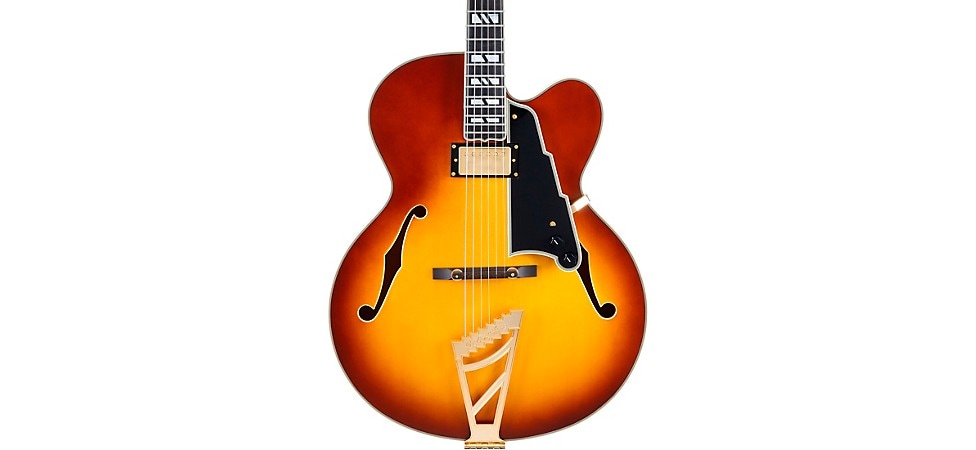 D'Angelico Excel EXL-1 Hollowbody Electric Guitar in Dark Iced Tea Burst