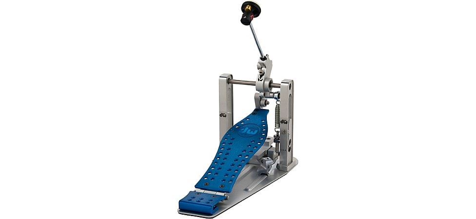 DW Colorboard Machined Direct Drive Single Bass Drum Pedal with Cobalt Footboard