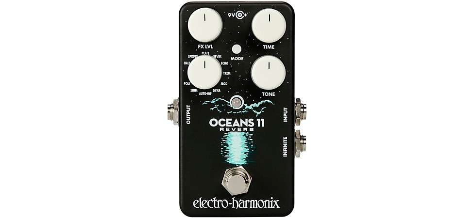 Electro-Harmonix Oceans 11 Multifunction Digital Reverb Effects Pedal