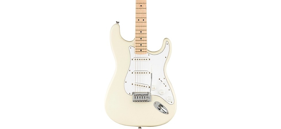 Squier Affinity Series Stratocaster Maple Fingerboard Electric Guitar in Olympic White