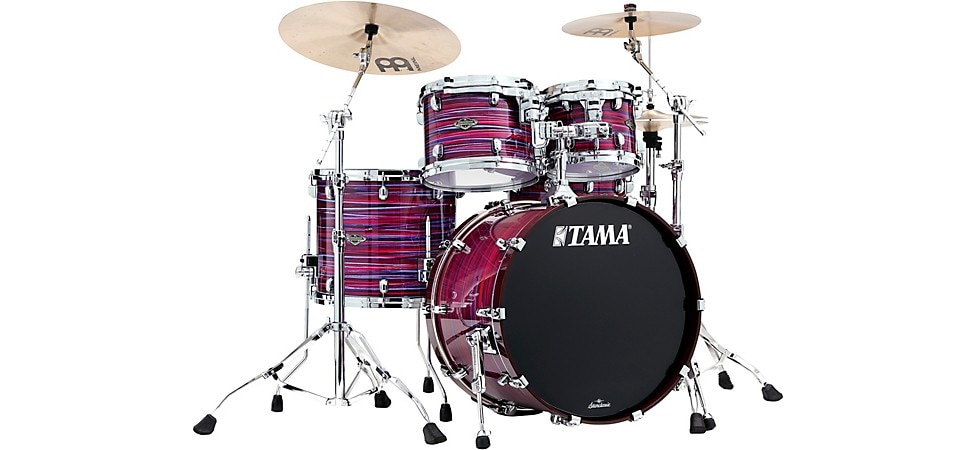 TAMA Starclassic Walnut/Birch 4-Piece Shell Pack with 22" Bass Drum Lacquer Phantasm Oyster