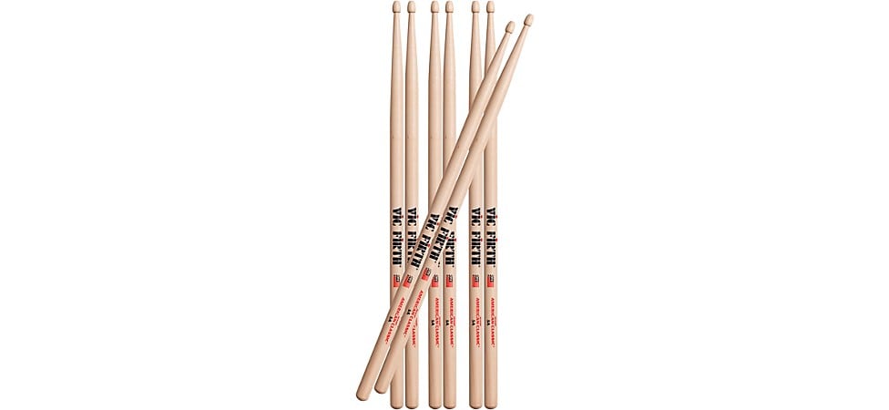 Vic Firth Buy 3 Pairs of 5A Drum Sticks, Get 1 Pair Free