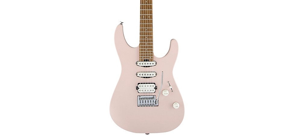 Charvel Pro-Mod DK24 HSS 2PT CM Electric Guitar in Satin Shell Pink