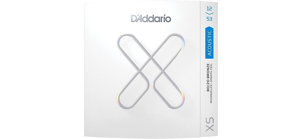 D'Addario XS Acoustic 80/20 Bronze Coated Guitar Strings .12-.53