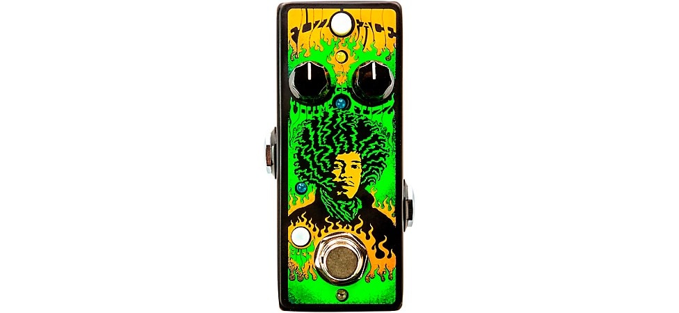 Dunlop Authentic Hendrix '68 Shrine Series Fuzz Face Distortion Pedal Green and Yellow