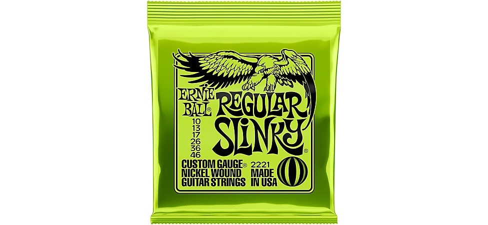 Ernie Ball 2221 Regular Slinky Nickel Wound Electric Guitar Strings (10-46)
