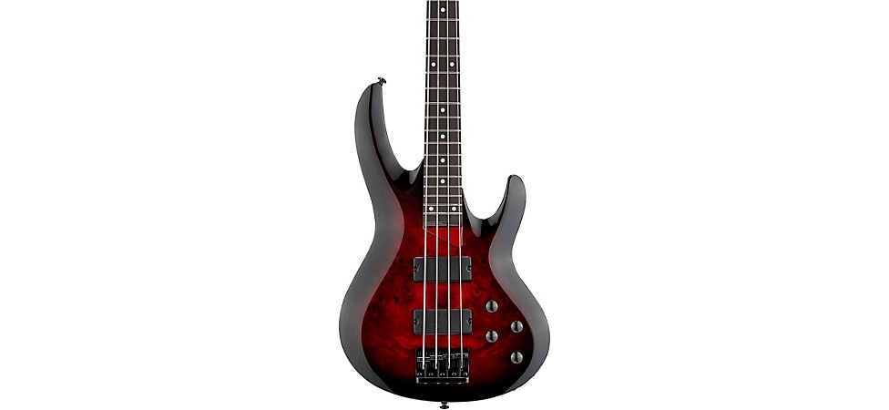 ESP LTD B-204DX Bass Guitar in Red Burst