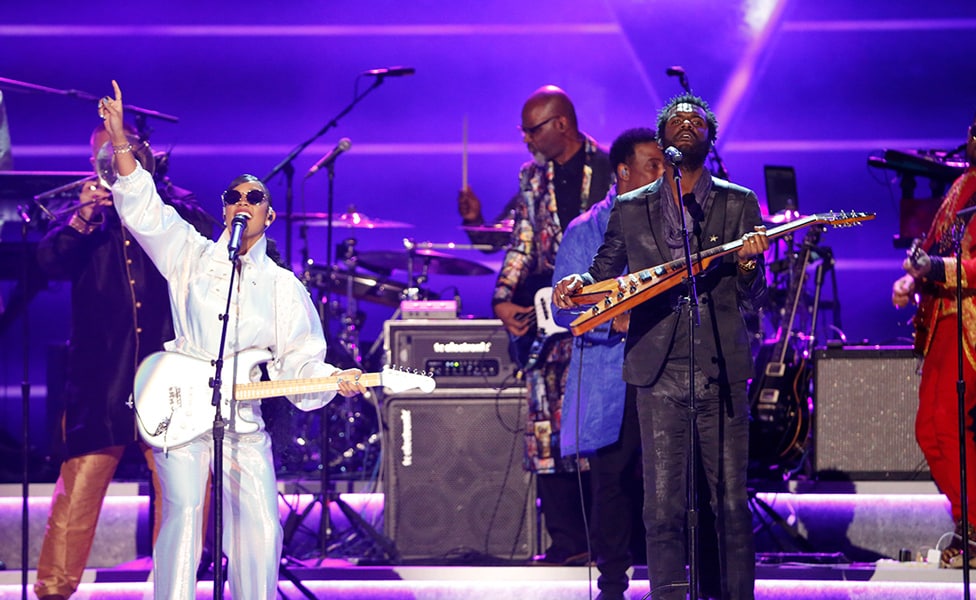 Gary Clark Jr. and H.E.R. perform at "Let's Go Crazy" Prince Tribute - Courtesy of the Recording Academy®/ Getty Images © 2020