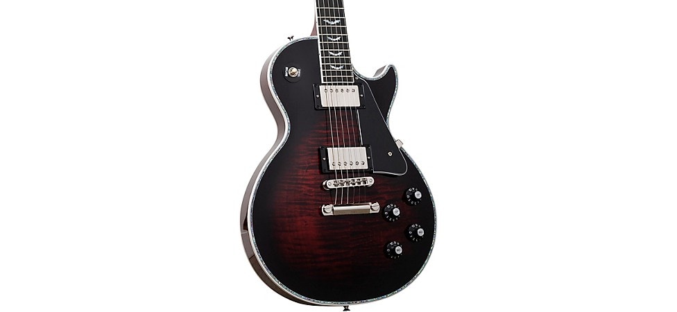 Gibson Custom Shop Les Paul Custom Bats in Flight in Dark Red Burst