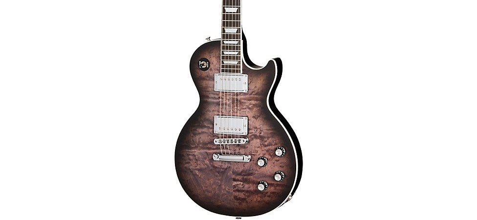 Gibson Mark Morton Les Paul Modern Quilt in Translucent Ebony Satin Burst