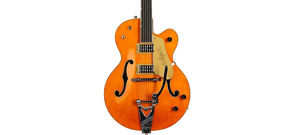 Gretsch Guitars G6120T-59 Vintage Select Edition ‘59 Chet Atkins Hollowbody With Bigsby in Vintage Orange Stain