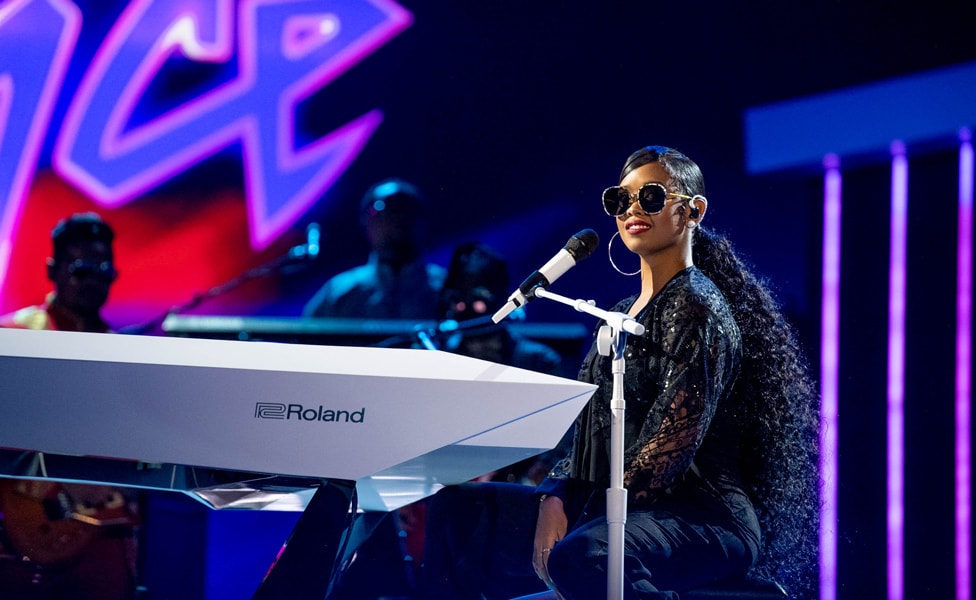 H.E.R. performs at "Let's Go Crazy" Prince Tribute - Courtesy of the Recording Academy®/ Getty Images © 2020