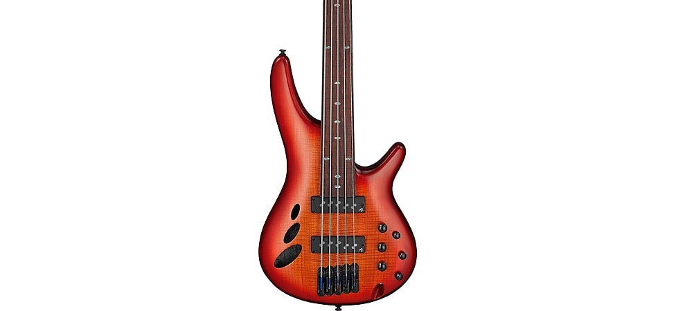 Ibanez SRD905F 5-String Fretless Electric Bass Brown Topaz Burst