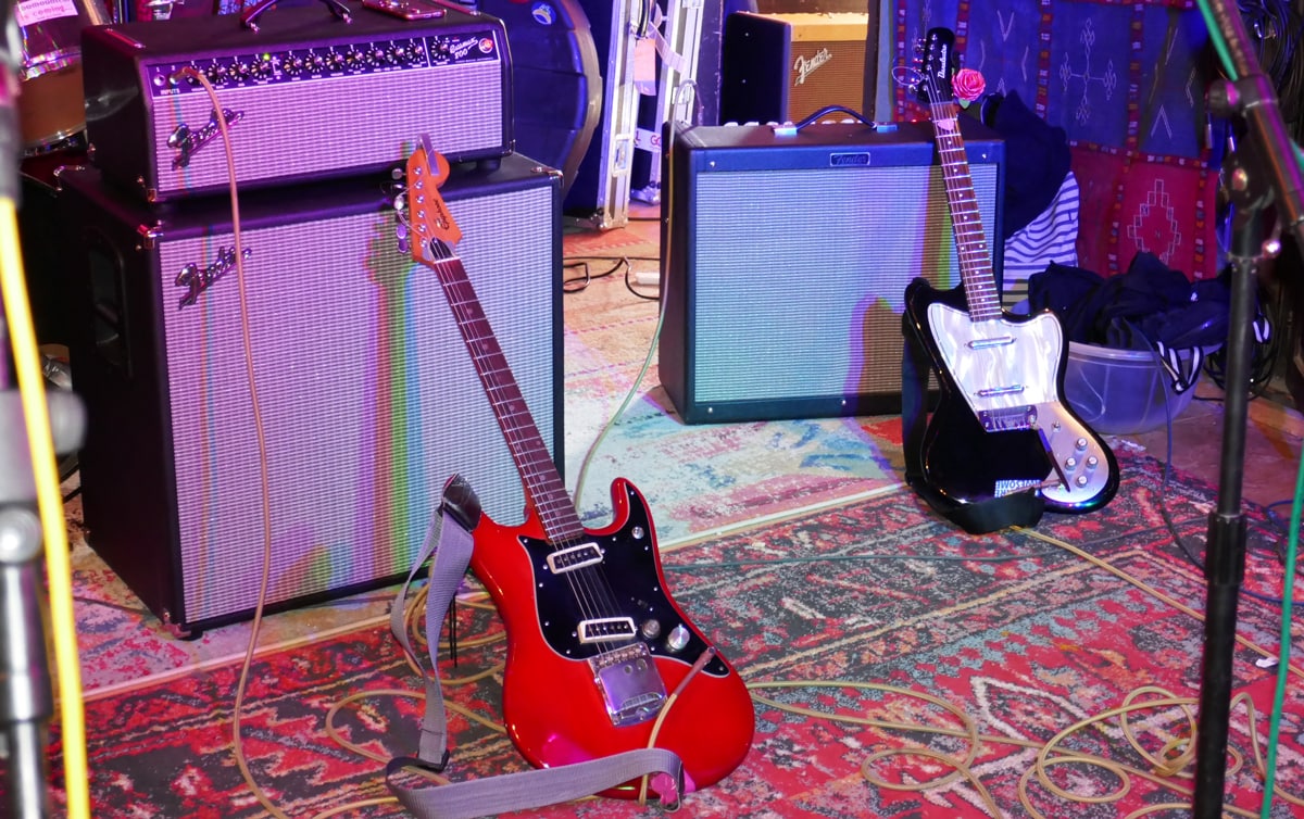 Hinds' Epiphone and Danelectro Guitars and Fender Amps