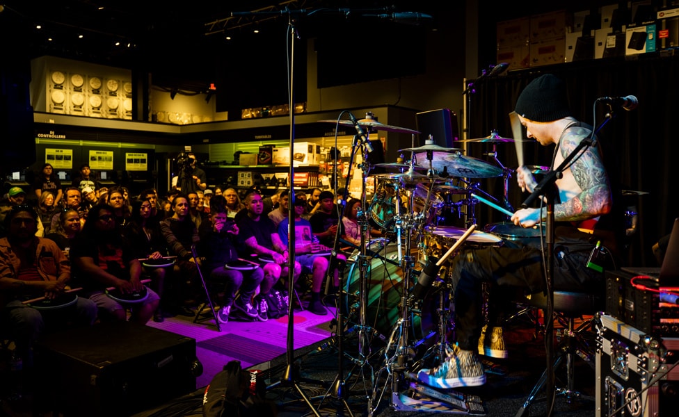 Luke Holland Drumming at In-Store Event at Guitar Center Hollywood