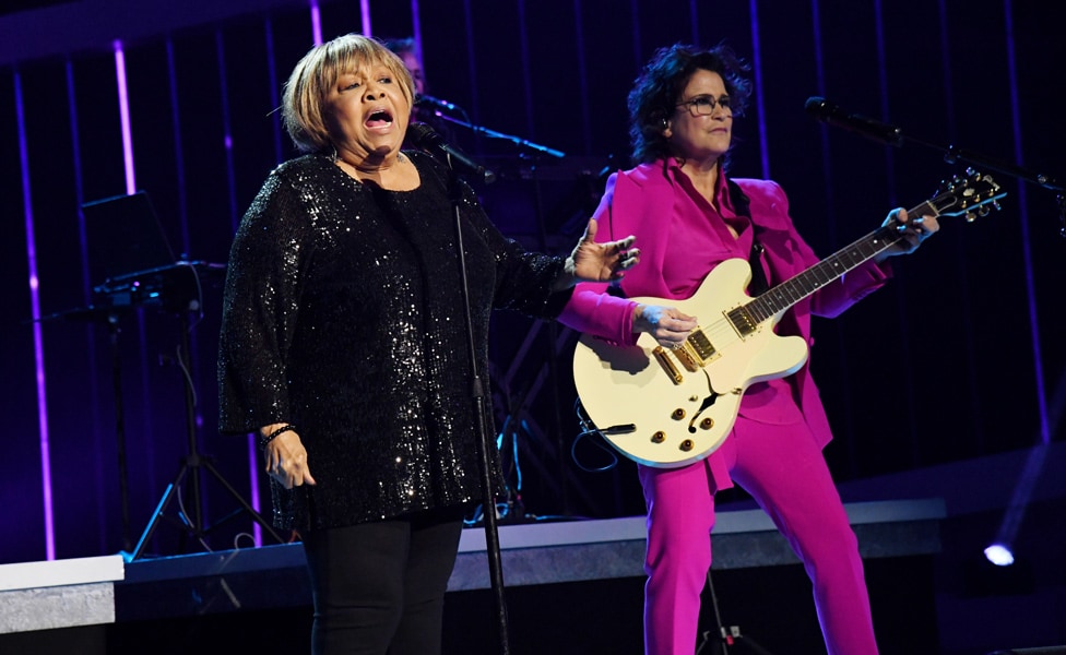 Mavis Staples and Wendy Melvoin perform at "Let's Go Crazy" Prince Tribute - Courtesy of the Recording Academy®/ Getty Images © 2020