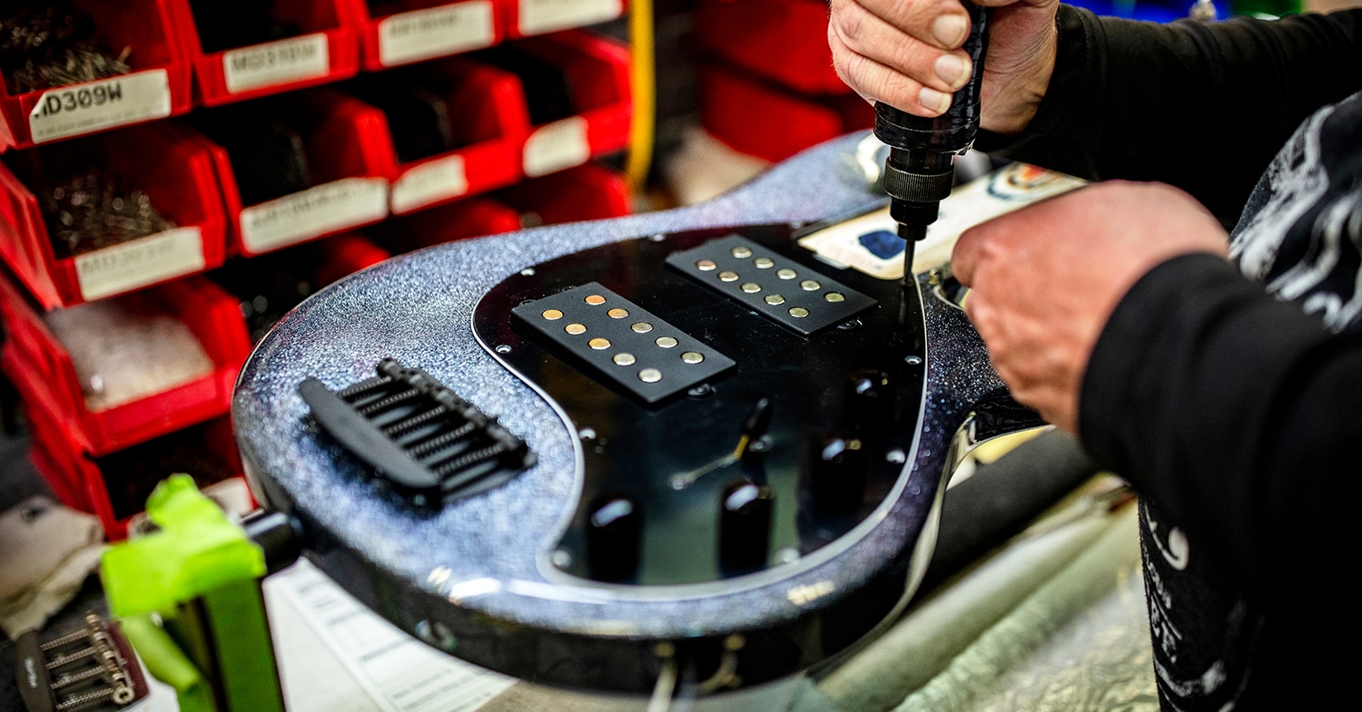 Ernie Ball Music Man StingRay5 In Final Assembly