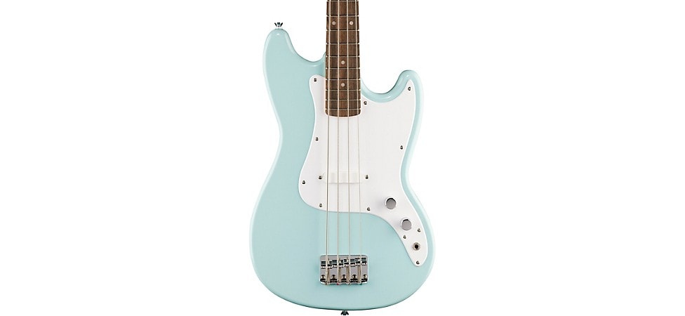 Squier Sonic Bronco Bass in Daphne Blue