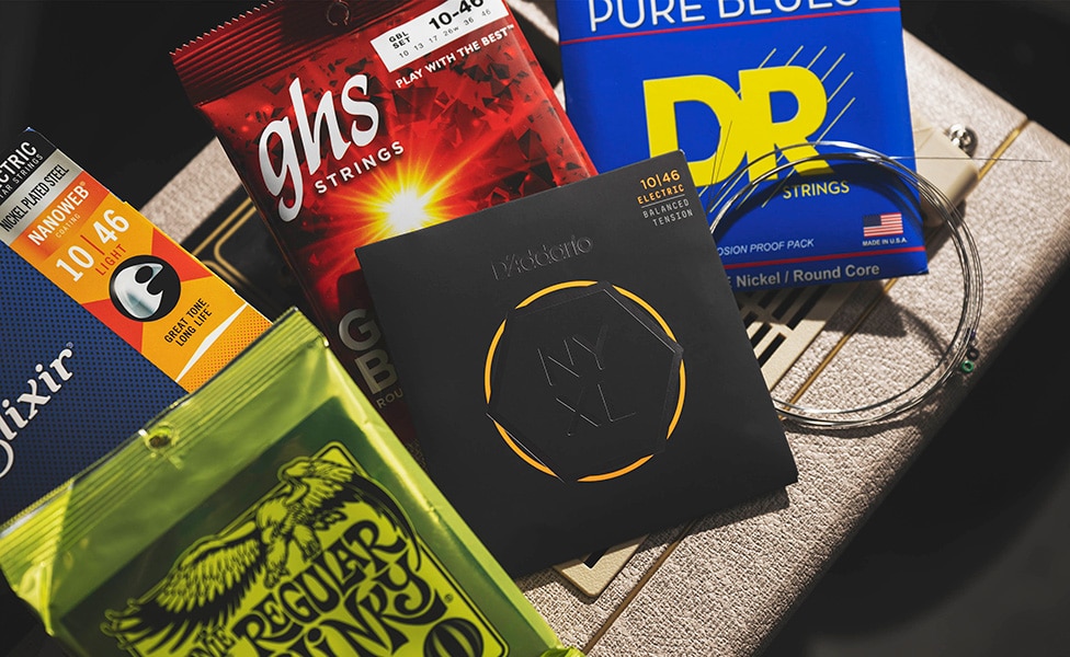 Ernie Ball, Elixir, GHS, D'Addario and DR Electric Guitar Strings