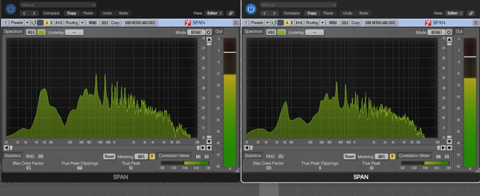 Warm Audio WA-47jr SE and FET Djembe Spectrum Analysis Comparison
