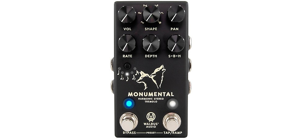 Walrus Audio Monumental Stereo Harmonic Tap Tremolo Effects Pedal