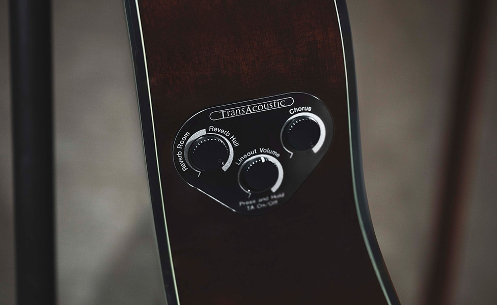 Yamaha TransAcoustic TAS1E Element Acoustic-Electric Guitar On-Board Controls