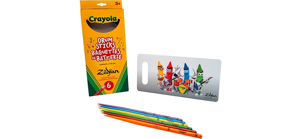Zildjian x Crayola Kidstick Drumstick Pad with Practice Pad