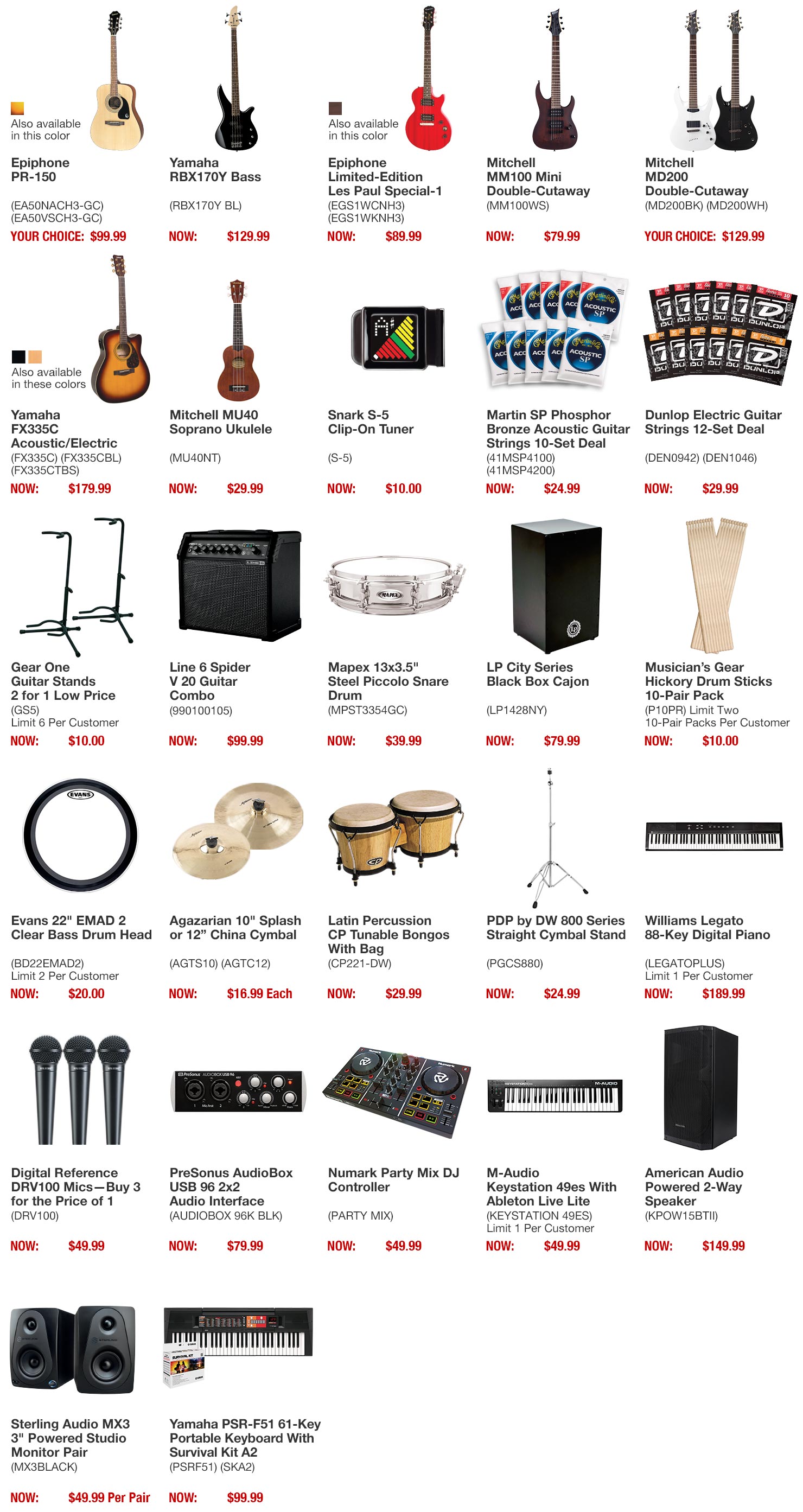 Special deals