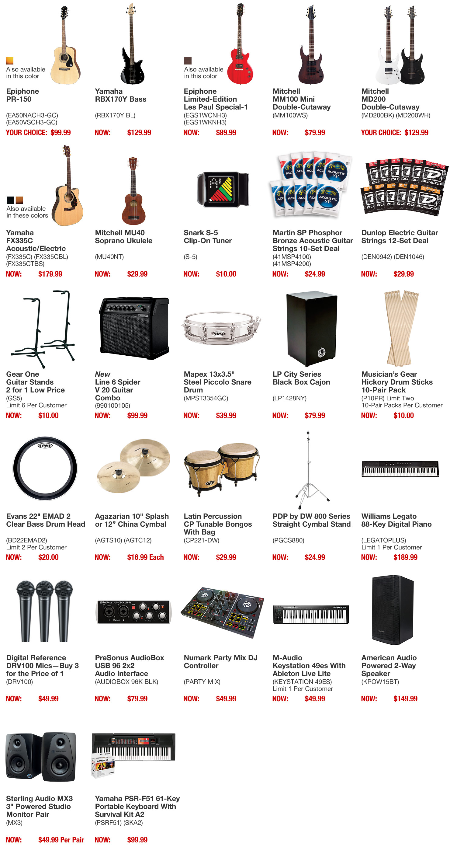 Special deals