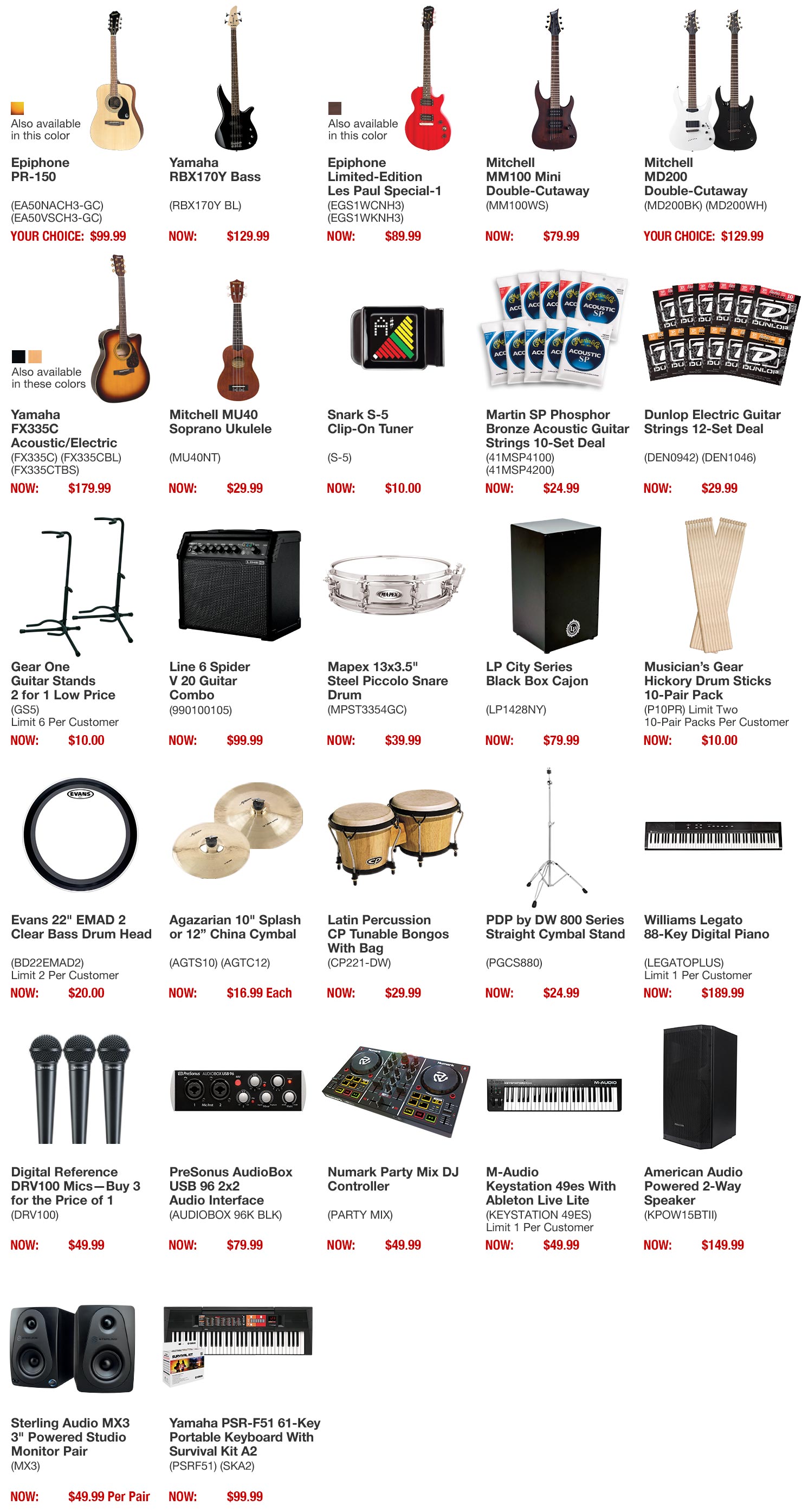 Special deals