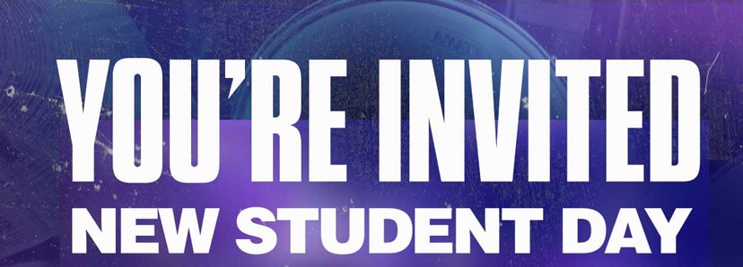 <h1>New Student Day - You're Invited</h1>