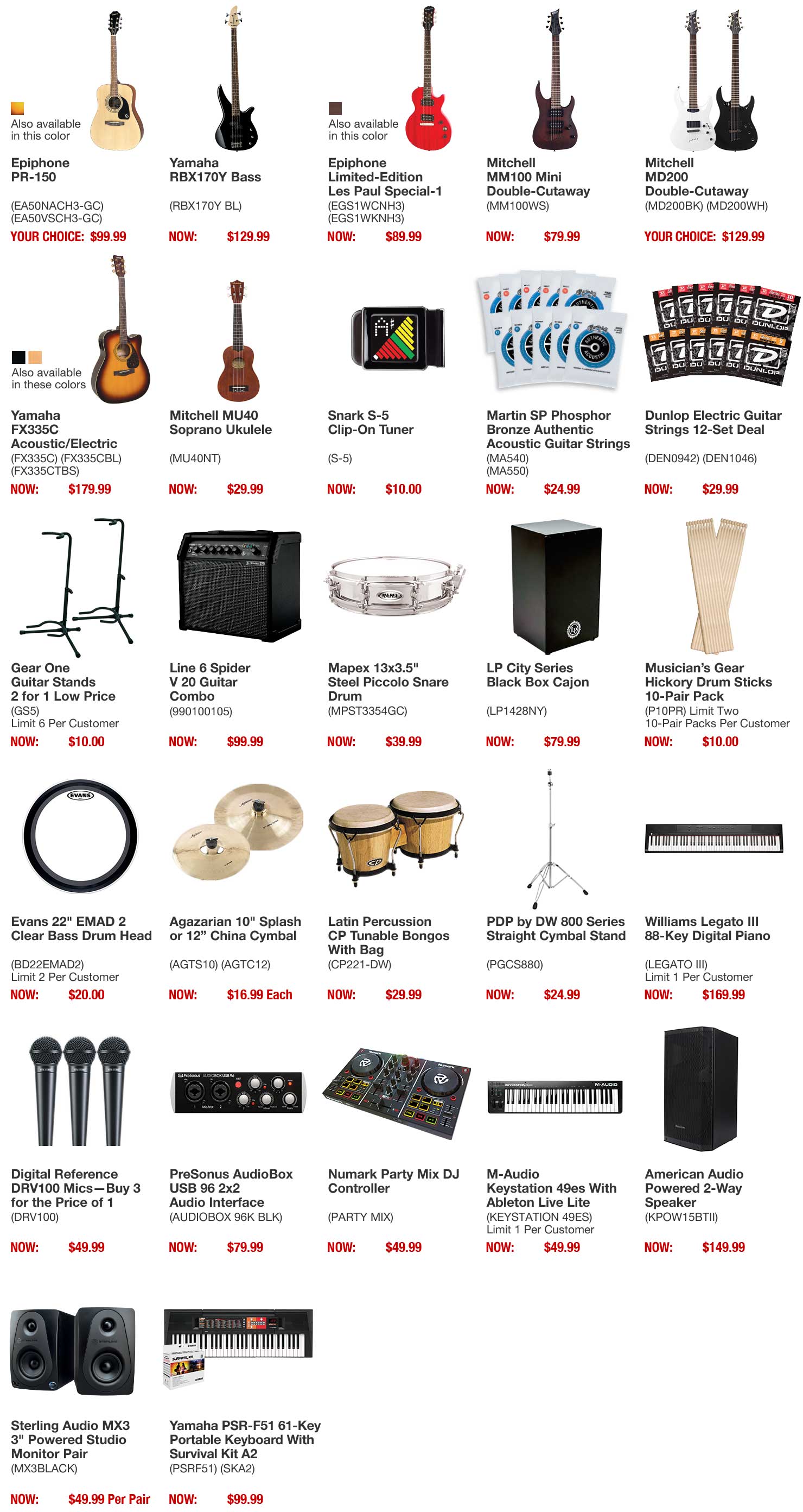 Special deals
