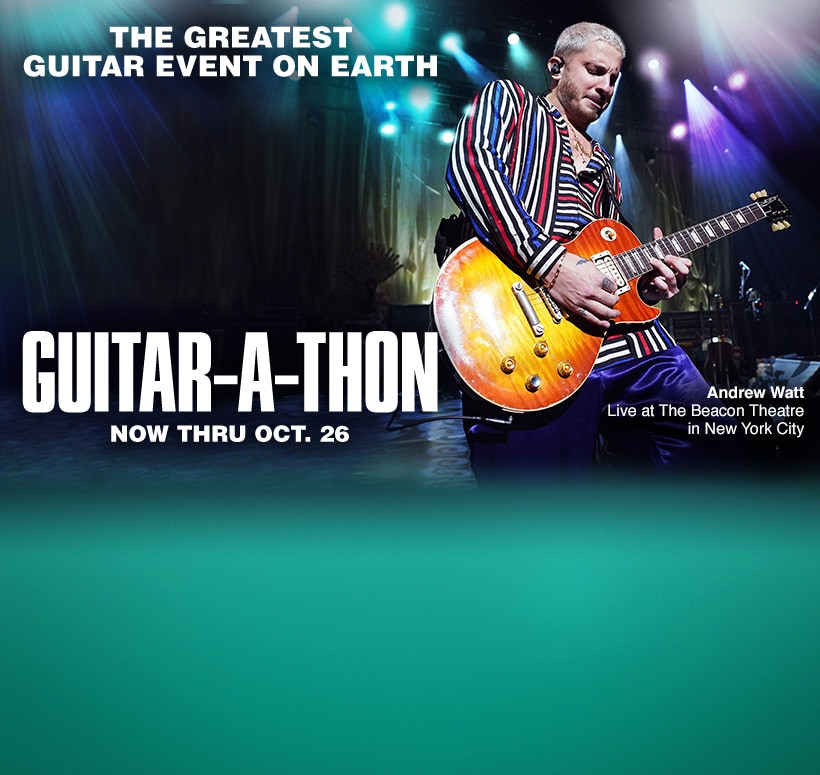 The greatest guitar event on earth. Guitar-A-Thon, now thru Oct.26