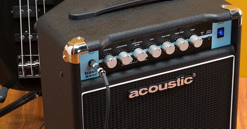 The Acoustic B50C bass combo in action