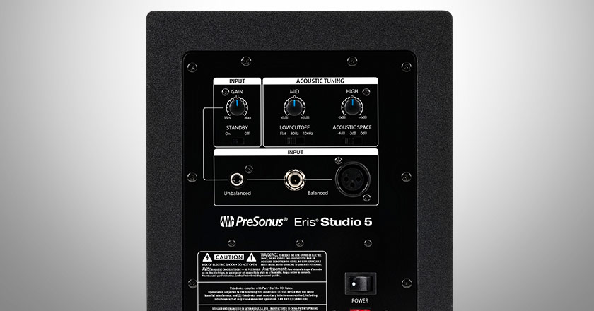 PreSonus Eris Studio 5 Acoustic Tuning Controls