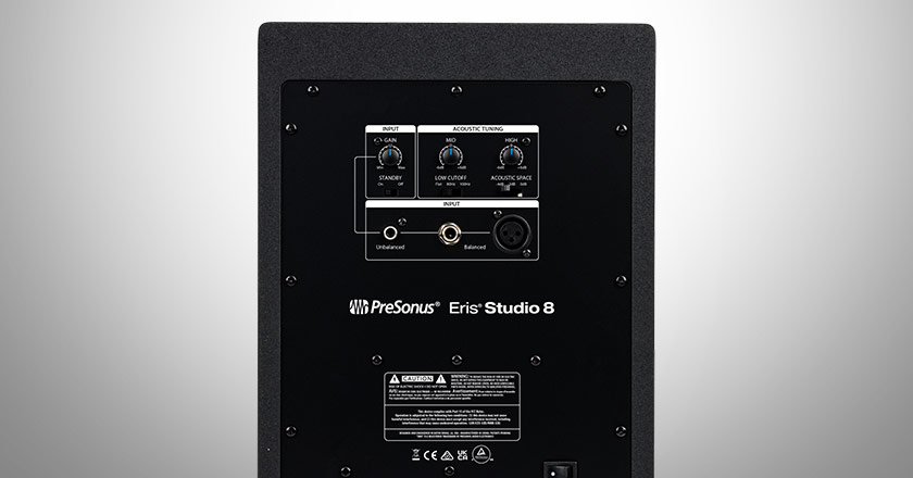 PreSonus Eris Studio 8 Acoustic Tuning Controls