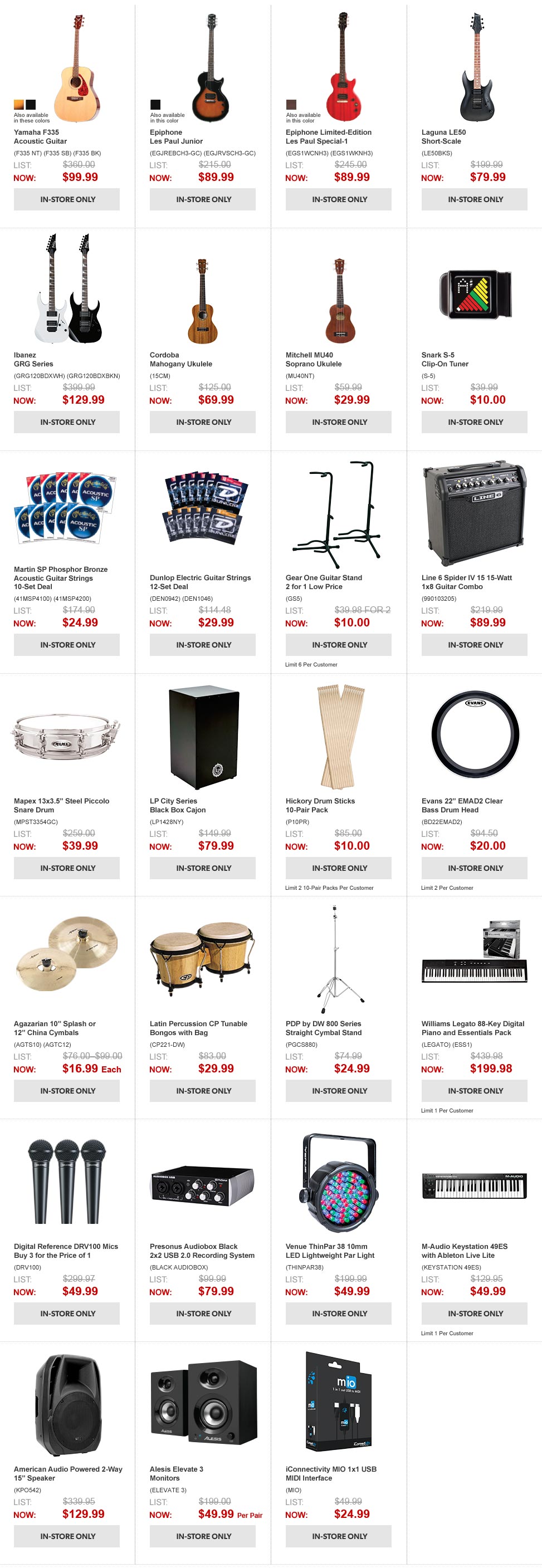 Doorbuster in store Deals