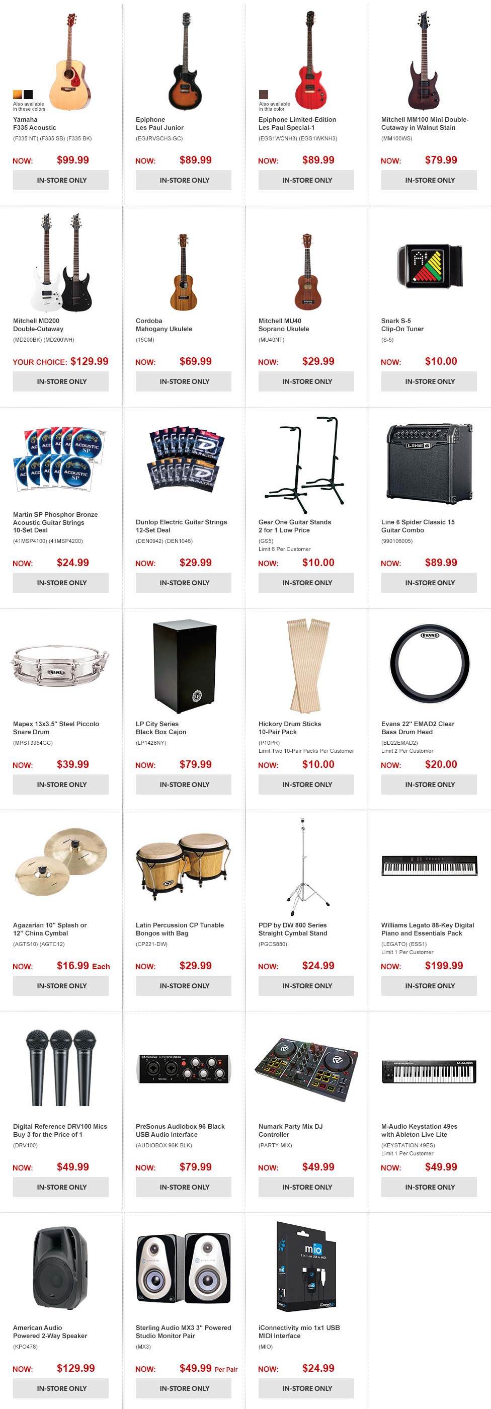 Store openning deals