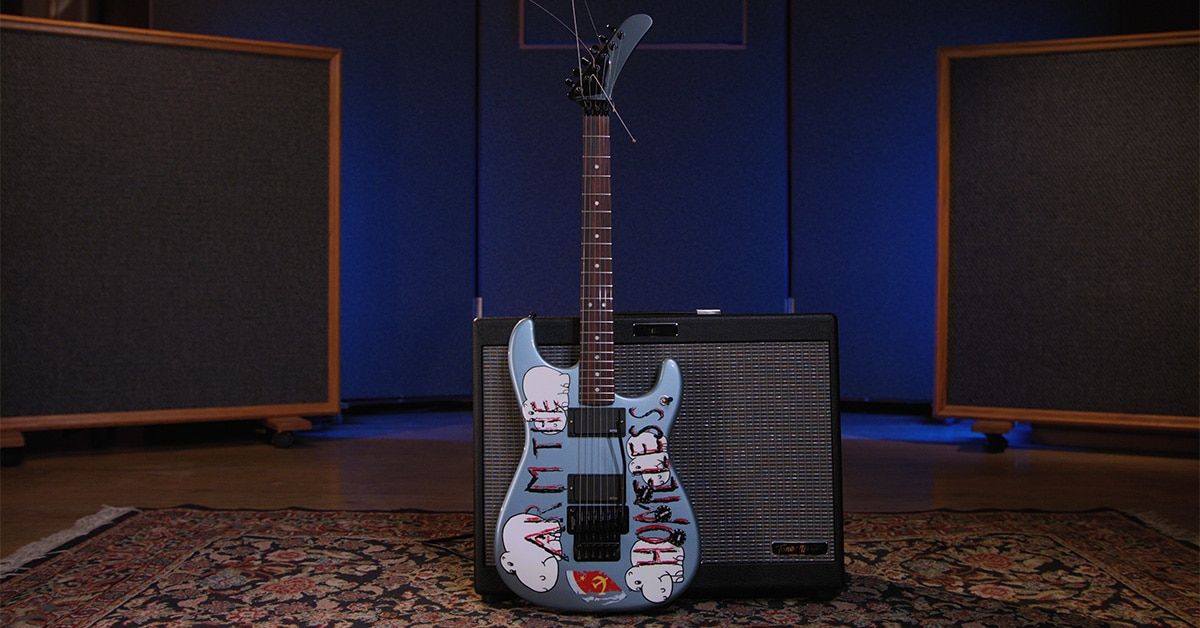 Emi Grace Demos the Fender Tom Morello Signature "Arm the Homeless" Guitar