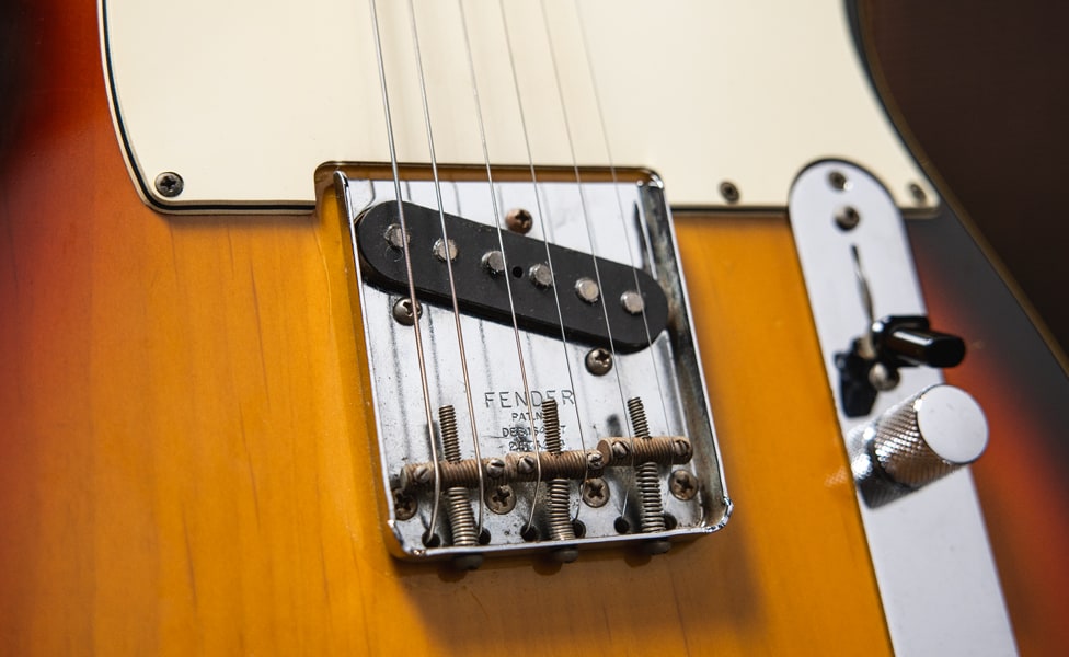 1968 Fender Custom Telecaster in Sunburst Bridge and Controls