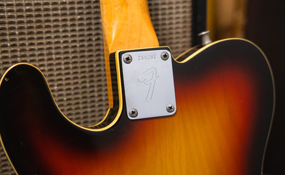 1968 Fender Custom Telecaster in Sunburst Neckplate