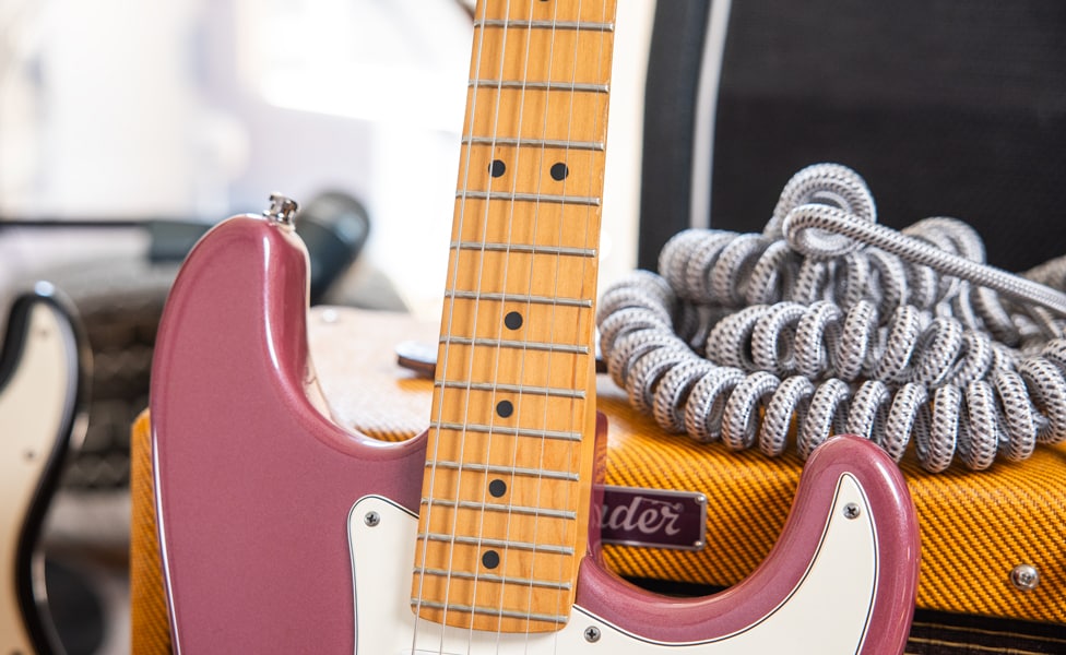 1995 Fender American Standard Stratocaster Maple Neck in Burgundy Mist