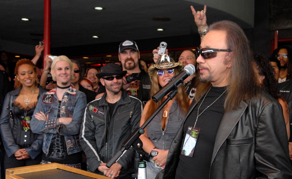 Ace Frehley Speaking at Dimebag Darrell's RockWalk Induction