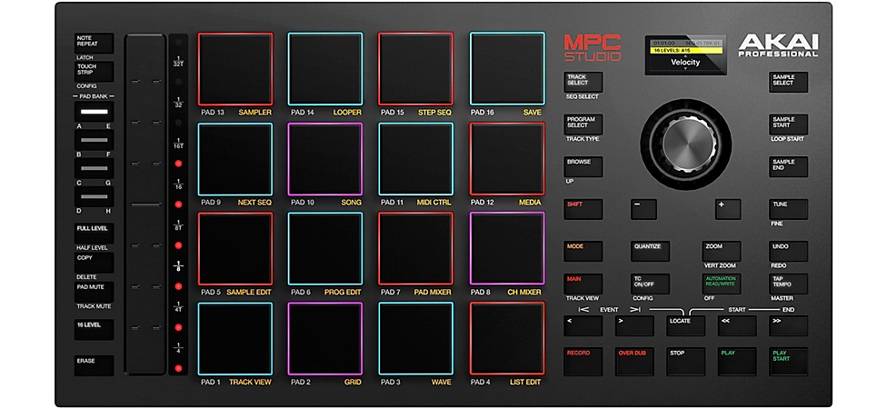 Top view of AKAI Professional's MPC Studio