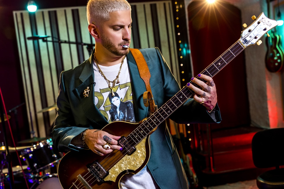 Andrew Watt with his Hofner Bass