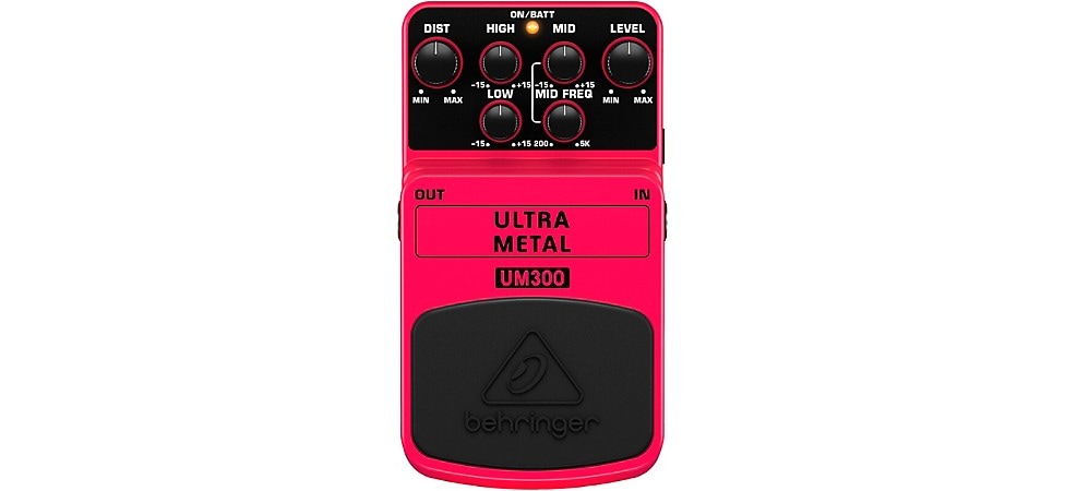 Behringer UM300 Ultra Metal Distortion Guitar Effects Pedal