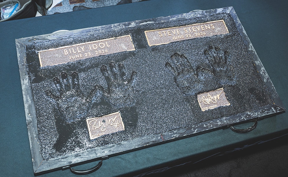 Billy Idol and Steve Stevens' Cement Rockwalk Handprints